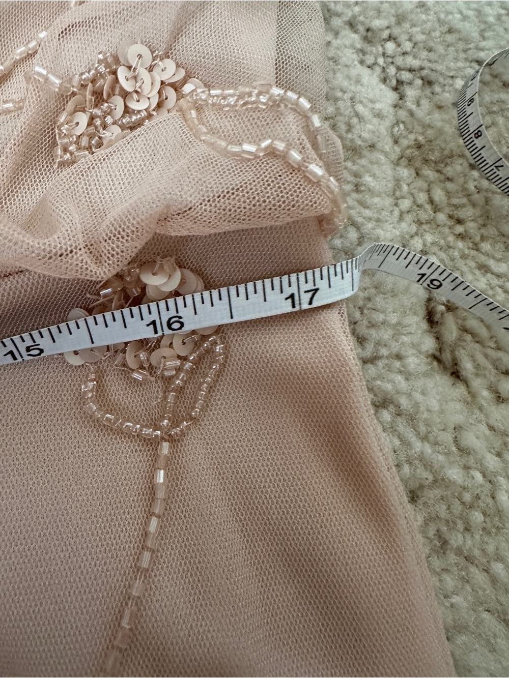 Adrianna Papell Blush Floral Beaded Gown- 14W - Picture 14 of 16